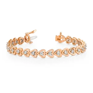 Heart Shape Style Tennis Diamond BraceletI